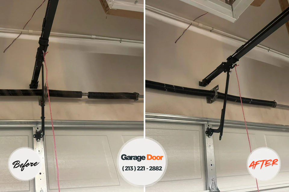 Before and after: garage door repair Mountain Home, AR